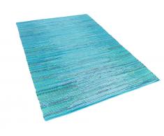 Teppich blau 140 x 200 cm Kurzflor MERSIN