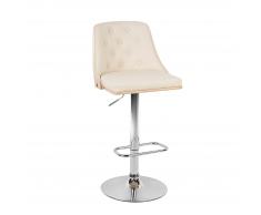 Barhocker beige/heller Holzfarbton höhenverstellbar VANCOUVER