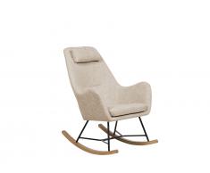 Schaukelsessel Polsterbezug hellbeige ARRIE