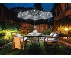 Sonnenschirm LED-Beleuchtung Ø266 cm dunkelgrau RAPALLO