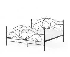 Metallbett schwarz Lattenrost 180 x 200 cm LYRA