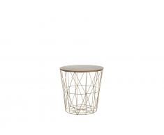 Beistelltisch Gold/heller Holzfarbton LANARK