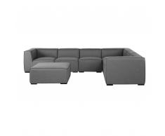 Lounge Set grau 7-Sitzer AREZZO III