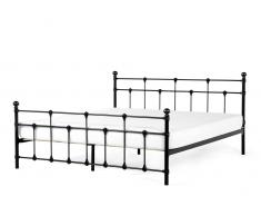 Metallbett schwarz Lattenrost 180 x 200 cm LYNX