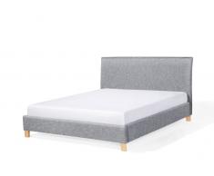 Polsterbett grau Lattenrost 160 x 200 cm SENNEZ