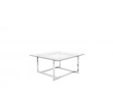 Couchtisch Glas Silber CRYSTAL