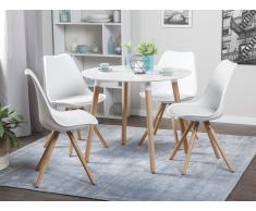 Esstisch weiss 90 cm rund BOVIO
