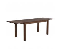 Esstisch Holz dunkelbraun 180 x 85 cm mit 2 Verlängerungsstücken MAXIMA