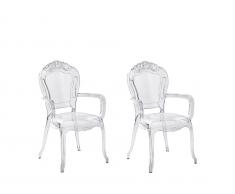 Esszimmerstuhl transparent 2er Set VERMONT II