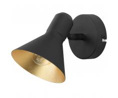 Wandleuchte schwarz/gold MERSEY I