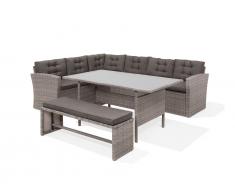 Lounge Set Rattan grau VITERBO