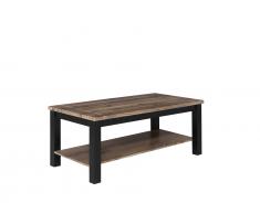 Couchtisch dunkler Holzfarbton/schwarz 110 x 55 cm AVOCA