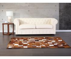 Teppich braun - 80x150cm - Lederteppich - Kuhfell - SIDE