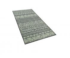 Teppich schwarz-grau Zickzackmuster 80 x 150 cm KEBAN