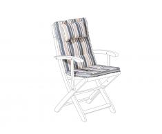Auflage für Gartenstuhl MAUI dunkelblau-beige gestreift
