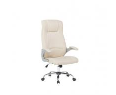 Bürostuhl beige höhenverstellbar COMMANDER
