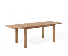 Esstisch Holz heller Holzfarbton 180 x 85 cm mit 2 Verlängerungsstücken MAXIMA
