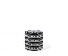 Pouf schwarz-weiss 41 x 41 cm GUNTUR