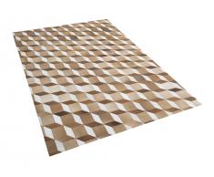 Teppich braun 160 x 230 cm Leder USAK