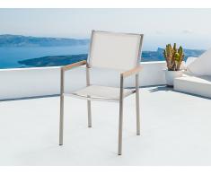 Gartenstuhl weiss Edelstahl GROSSETO