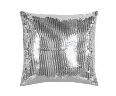 Dekokissen Pailletten silber 45 x 45 cm ASTER