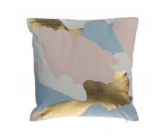 Dekokissen Fleckenmotiv Baumwolle rosa/gold 45 x 45 cm IXIA