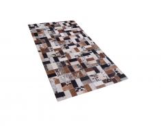 Teppich braun-beige 80 x 150 cm Leder CESME