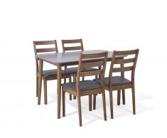 Essgruppe Holz weiss-braun 4-Sitzer 118 cm MODESTO