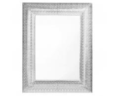Wandspiegel silber rechteckig 70 x 90 cm PORDIC