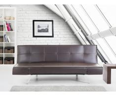 Schlafsofa Kunstleder braun BRISTOL