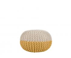 Pouf gelb/beige 50 x 35 cm CONRAD