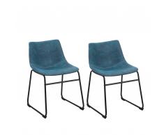 Stuhl blau 2er Set BATAVIA