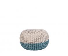 Pouf blau/beige 50 x 35 cm CONRAD
