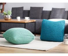 Pouf pastellminze 50 x 50 x 31 cm CONRAD