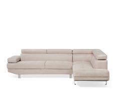 Ecksofa Polsterbezug beige NORREA