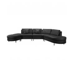 Big Sofa Schwarz - Ledersofa / Ledercouch Rindsleder Copenhagen