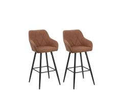 Barstuhl goldbraun 2er Set DARIEN