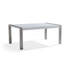 Esstisch Edelstahl weiss 180 x 90 cm ARCTIC I
