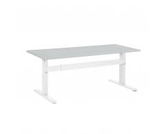 Schreibtisch grau/weiß 160 x 72 cm elektrisch höhenverstellbar UPLIFT