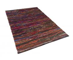 Teppich bunt-schwarz 140 x 200 cm Kurzflor BARTIN
