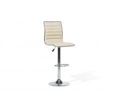 Barhocker Kunstleder beige höhenverstellbar LUCERNE