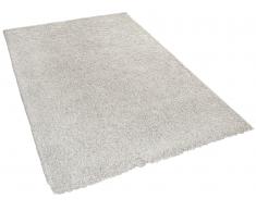 Teppich helles Beige 140 x 200 cm Hochflor ESME