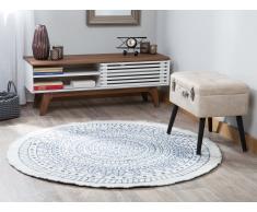 Outdoor Teppich blau/weiß ø 140 cm zweiseitig YALAK