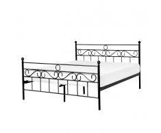 Metallbett schwarz Lattenrost 160 x 200 cm LEPUS