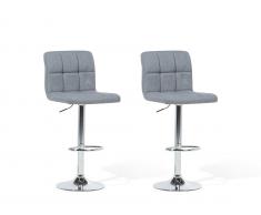 Barhocker grau höhenverstellbar 2er Set MARION