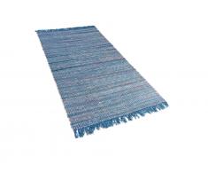 Teppich blau 80 x 150 cm Kurzflor BESNI