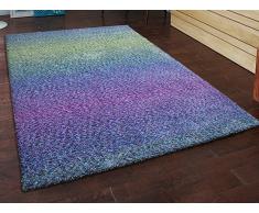 Teppich blau-violett 200 x 300 cm Hochflor SOMA