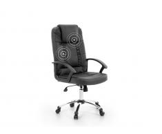 Bürostuhl schwarz Kunstleder Massagefunktion RELAX
