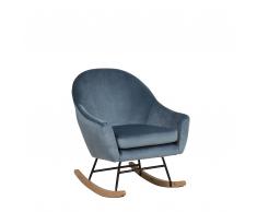 Schaukelsessel Samtstoff blau OXIE
