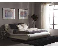 Bett Kunstleder weiss mit Bettkasten 180 x 200 cm AVIGNON